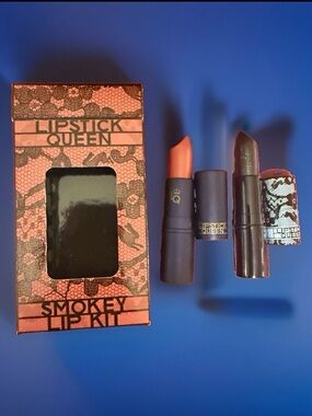 Lipstick Queen Smokey Lip Kit 2pc Lipstick & Balm Black/Nude SPF 15 12M